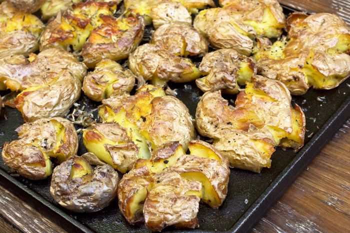 σπασμένες τραγανες πατατες φουρνου του μποξέρ